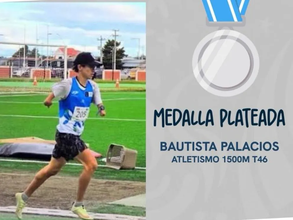Bautista Palacios obtuvo la medalla de plata en los 1.500 metros y cerró la competencia con buenos resultados. Foto cortesía