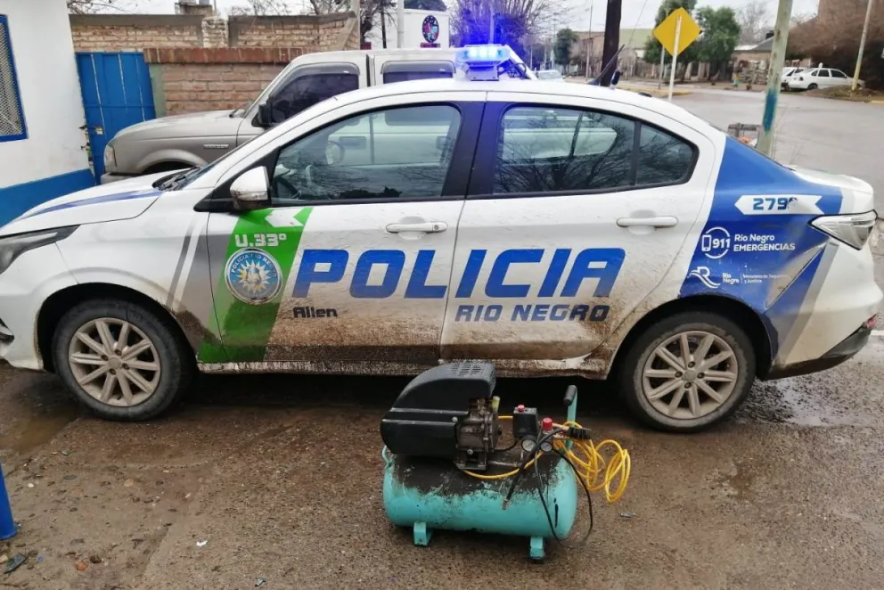 El compresor había sido robado a un vecino de la localidad. Foto gentileza 