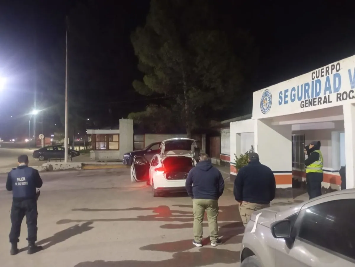 El conductor transportaba cerca de 100 kilos de carne de potrillo y un chivo faenado. Foto: Polic&iacute;a de R&iacute;o Negro.