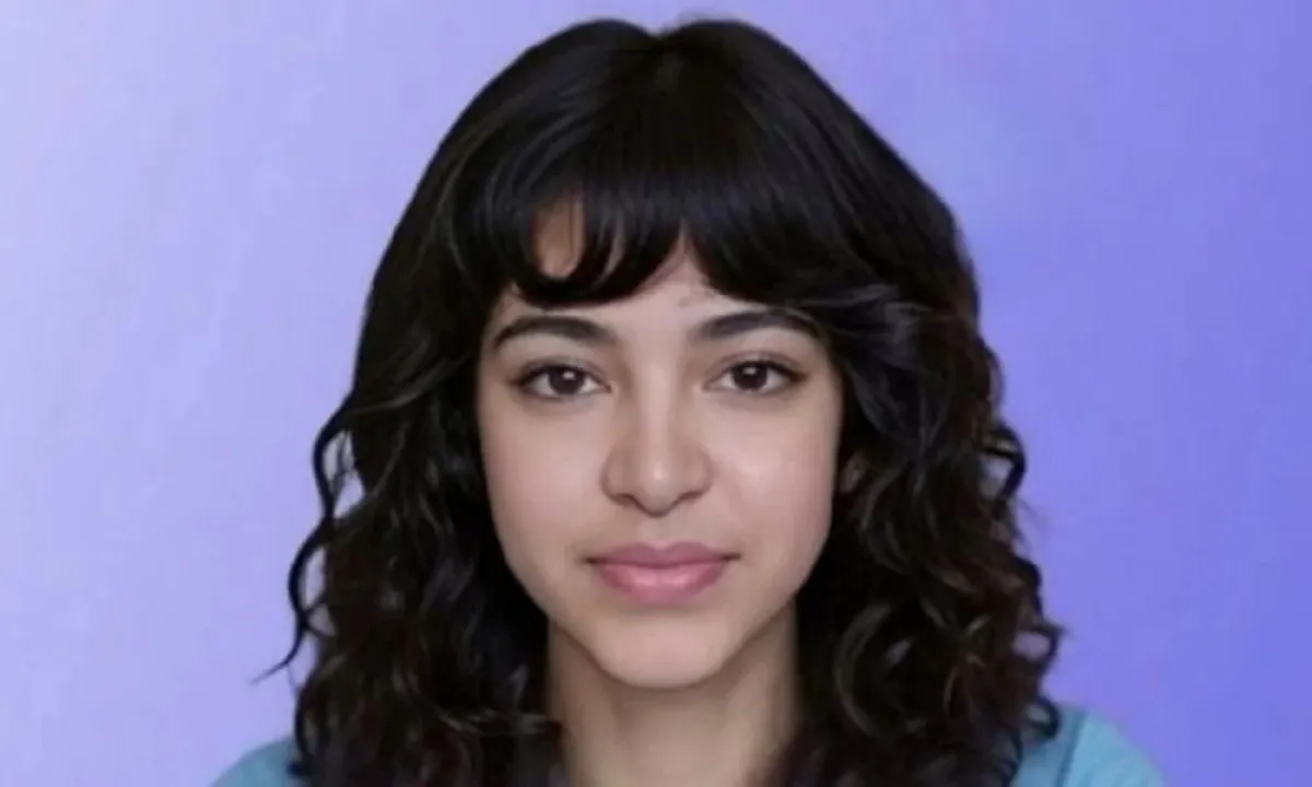 La imagen de Sofia Herrera a sus 21 a&ntilde;os, reconstruida con Inteligencia Artificial. 