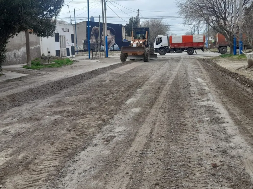 Las calles de ripio fueeron las más afectadas. 