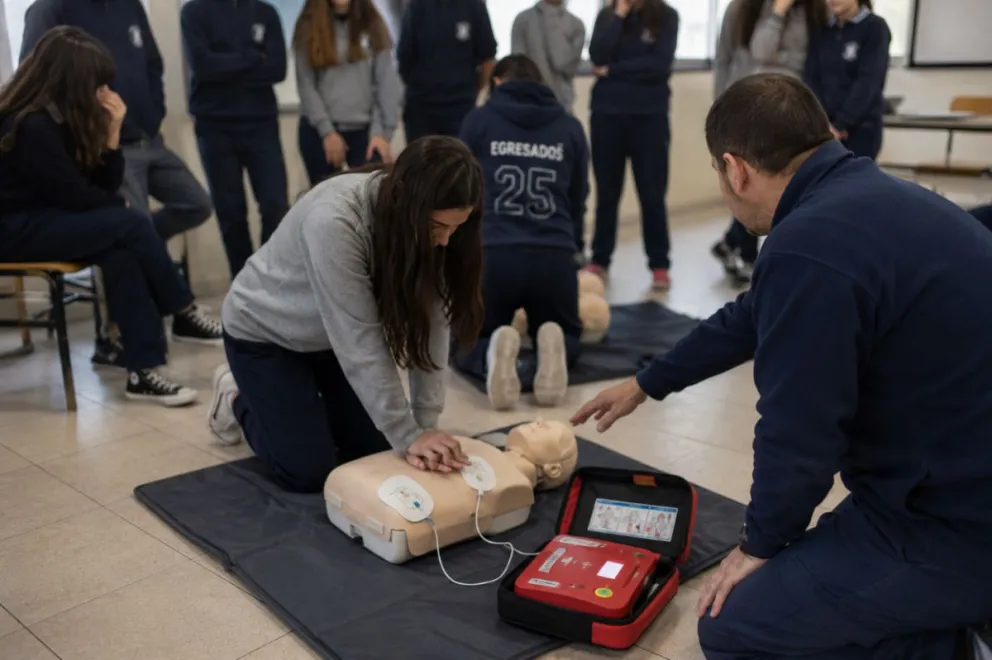 La propuesta busca que los chicos aprendan desde la escuela a cuidar el corazón y actuar ante una emergencia. Foto ilustrativa.