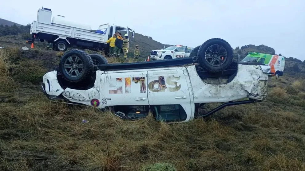 El vuelco solo dejó heridas superficiales.