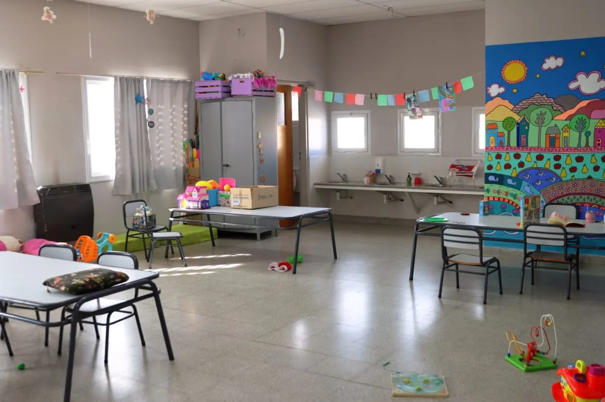 El espacio destinado a las infancias, hijos e hijas de estudiantes en el IFDC. Foto: Tania Domenicucci