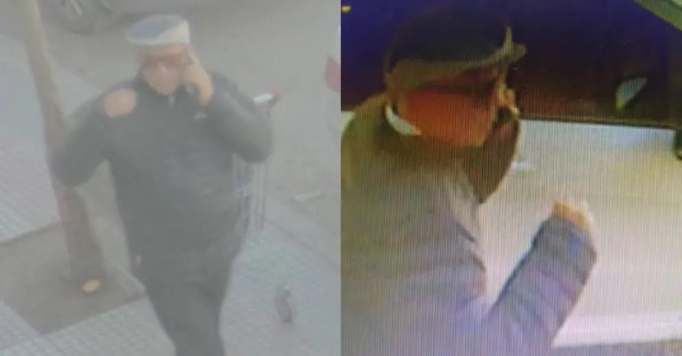 El hombre quedó grabado por las cámaras de los comercios que están en la zona. 