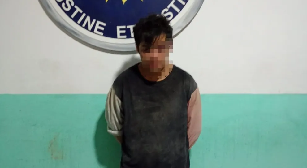 El hombre fue reducido por el propietario de la vivienda. Foto gentileza