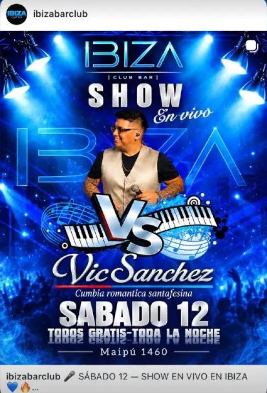 Vic S&aacute;nchez llevar&aacute; su cumbia rom&aacute;ntica santafesina este s&aacute;bado a Ibiza Club Bar. Foto: gentileza