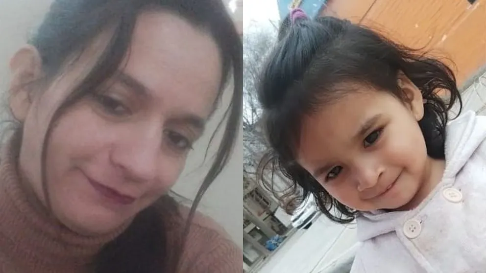  María Sol Alvendaño, de 37 años, es buscada junto a su hija Cielo Ema Sanzana, de 2 años. Foto: Policía de Río Negro.
