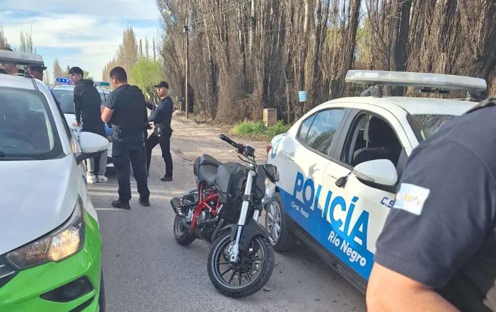 El lugar donde ambos jóvenes fueron demorados tras darse a la fuga. Foto: Policía de Río Negro