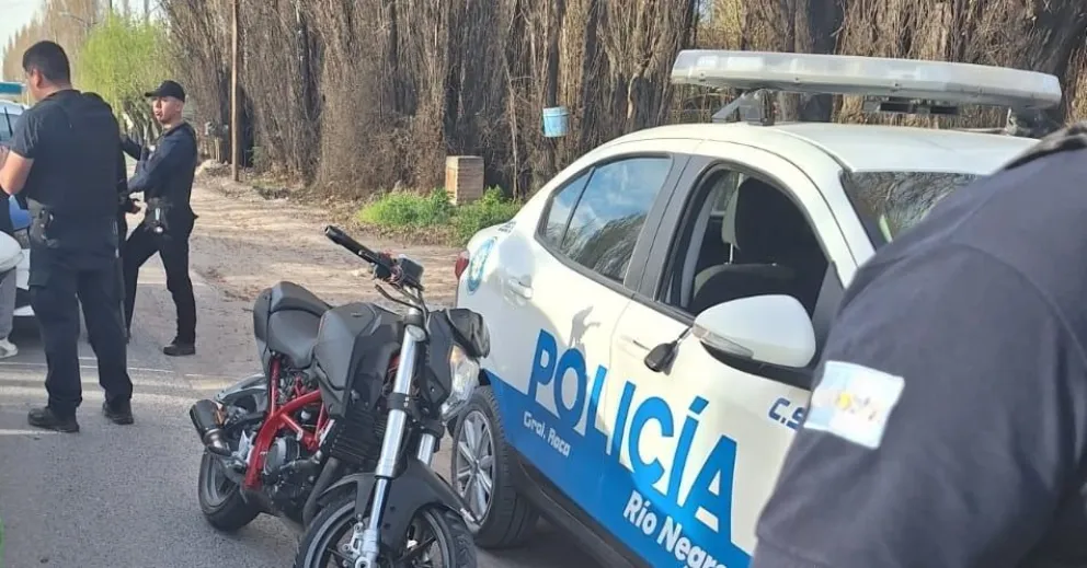 El lugar donde ambos jóvenes fueron demorados tras darse a la fuga. Foto: Policía de Río Negro