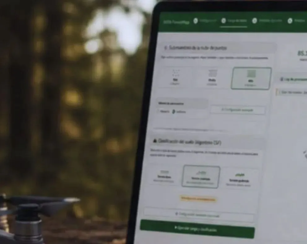 ForestMap permite transformar relevamientos realizados con drones en información forestal georreferenciada. Foto: gentileza