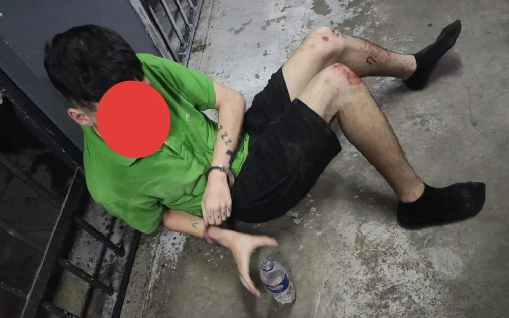 El joven fue detenido durante la intervención policial por violencia de género en Roca. Foto: Policía de Río Negro.