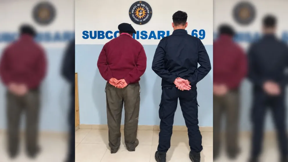 El hombre fue detenido luego de que su pareja denunciara que la había amenazado con un arma. Foto: Policía de Río Negro.
