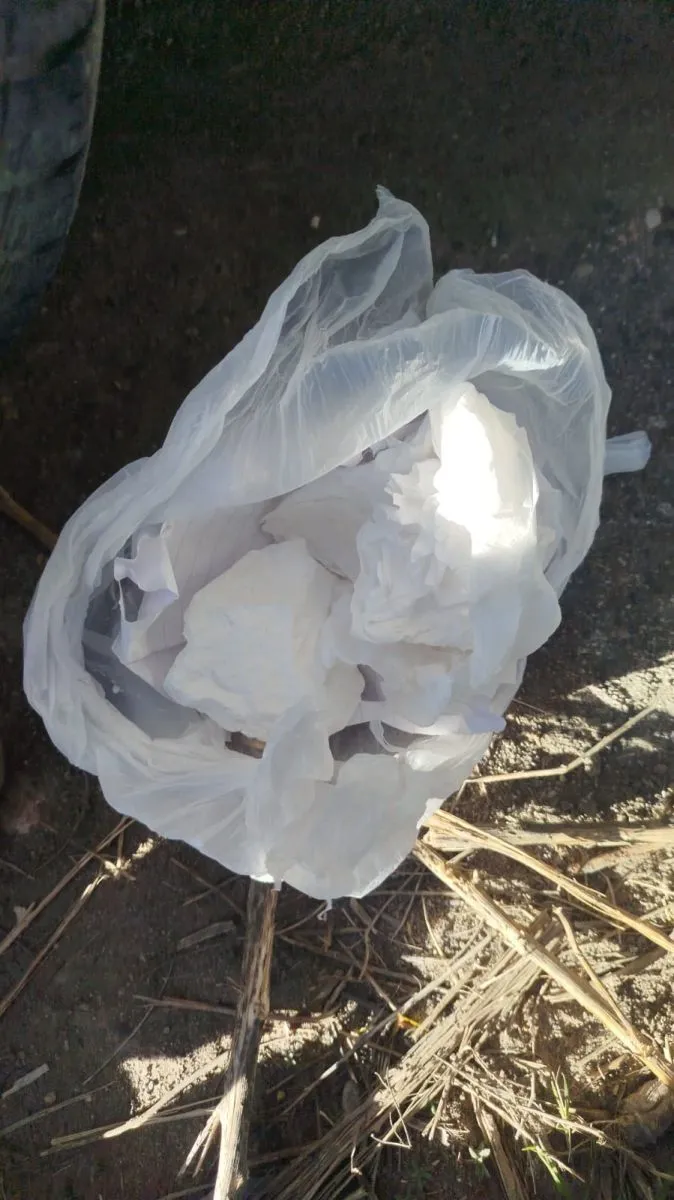 El envoltorio conten&iacute;a la sustancia que dio positivo para coca&iacute;na y pes&oacute; 118 gramos. Foto: Polic&iacute;a de R&iacute;o Negro.