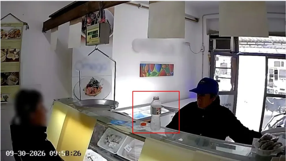 El día de ayer intentaron robar bajo la modalidad de "llenar la botella de agua" en distintos comercios ubicados sobre calle Mendoza. Foto cortesía