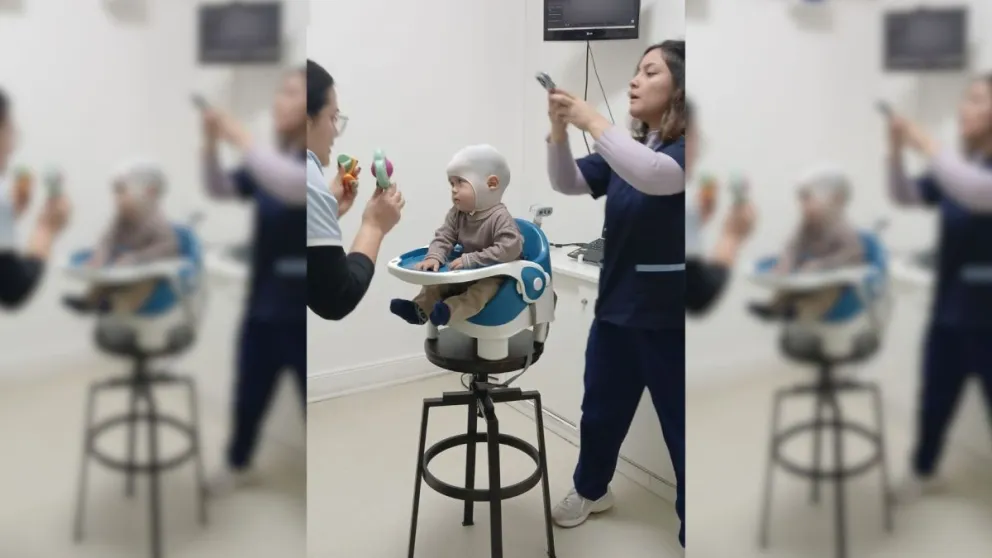 Durante los estudios los profesionales le comunicaron a sus padres que se apunta a mejorar a un 65% la plagiocefalia. Foto cortesía