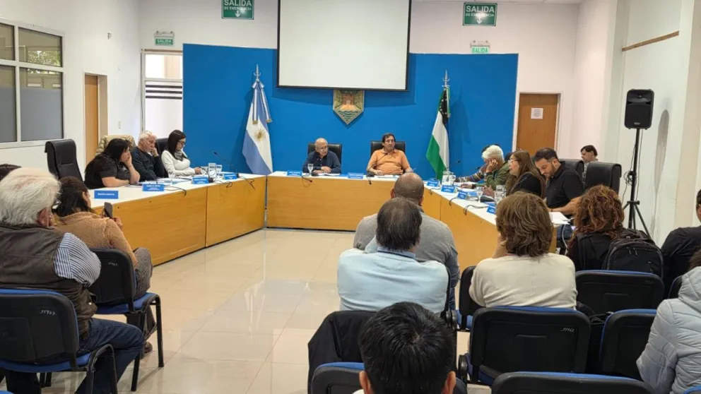 Hubo momentos de tensión entre los concejales oficialistas y la única concejal de la opisición Belén Bavastri. (Foto: ANR)
