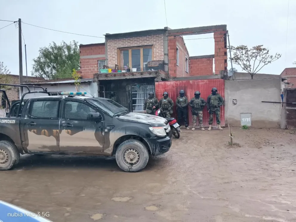Los allanamientos se realizaron este sábado. Foto Policía de Río Negro