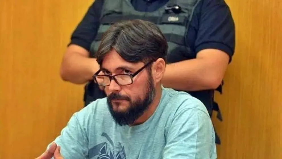 Claudio Kielmasz, el &uacute;nico condenado por el Triple Crimen de Cipolletti, durante una audiencia judicial. Foto: archivo.