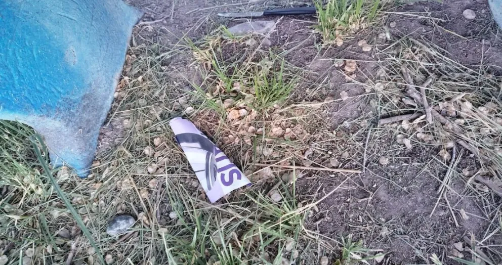 El cuchillo que utilizó para intentar robar la moto. Foto: Policia de Río Negro